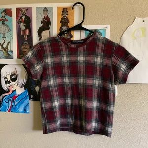 Brandy Melville Plaid Crop Top